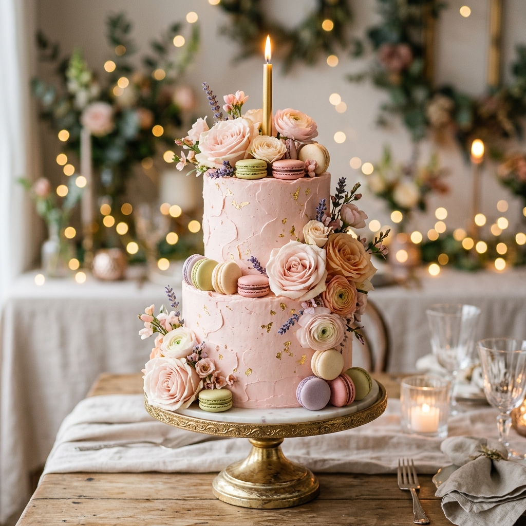 Romantic Birthday Cake for Hiba